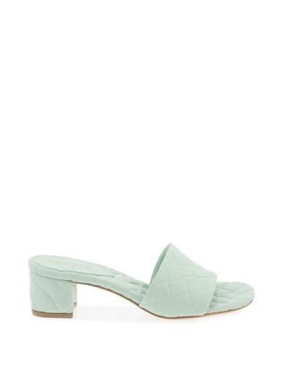 Amy Intrecciato Motif Leather Mule Heel Mint - BOTTEGA VENETA - BALAAN 2