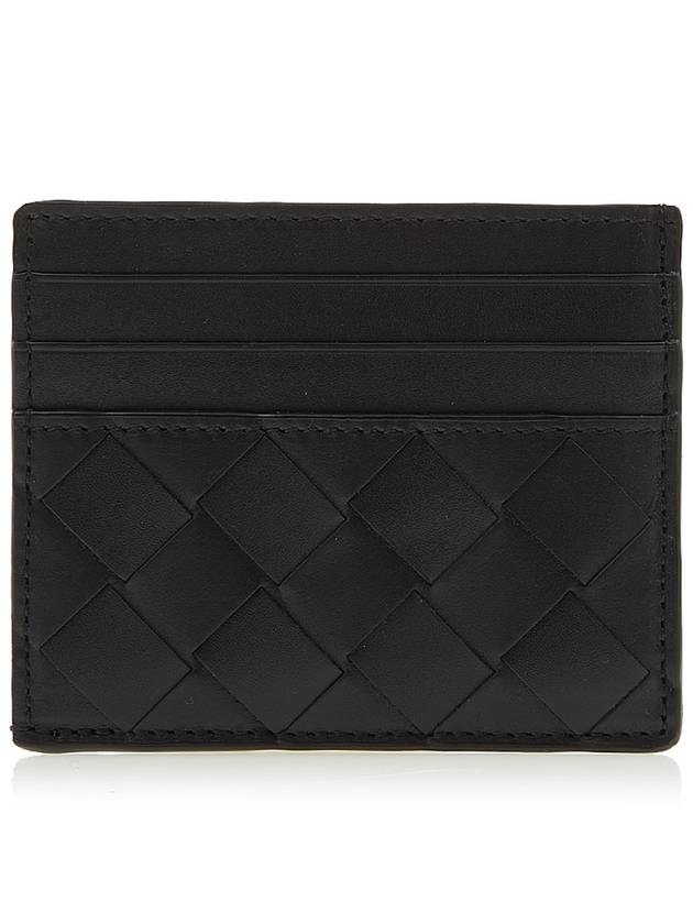 Intrecciato Leather Card Wallet Dark Navy - BOTTEGA VENETA - BALAAN 2