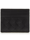 Intrecciato Leather Card Wallet Dark Navy - BOTTEGA VENETA - BALAAN 2