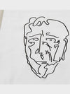 Face drawing embroidery short sleeve t shirt ivory - FFEFF STUDIO - BALAAN 8