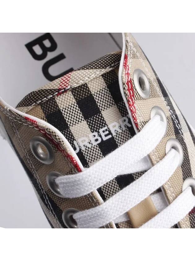 Vintage Check Cotton Sneakers Archive Beige - BURBERRY - BALAAN 6