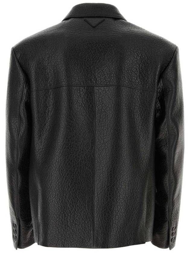 Nappa Leather Jacket Black - PRADA - BALAAN 3