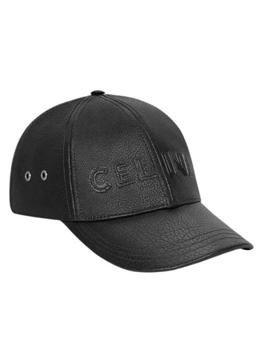 Calfskin Ball Cap Black - CELINE - BALAAN 1