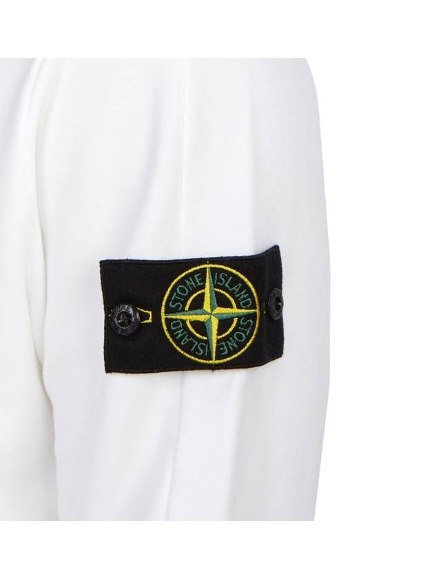 Compass Logo Patch Hoodie White - STONE ISLAND - BALAAN 7