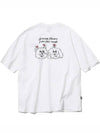 Cat Puppy Flower Embroidery Short Sleeve Tee White - CPGN STUDIO - BALAAN 3