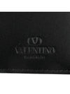 Men's VLTN Logo Calf Leather Half Wallet Black - VALENTINO - BALAAN 5