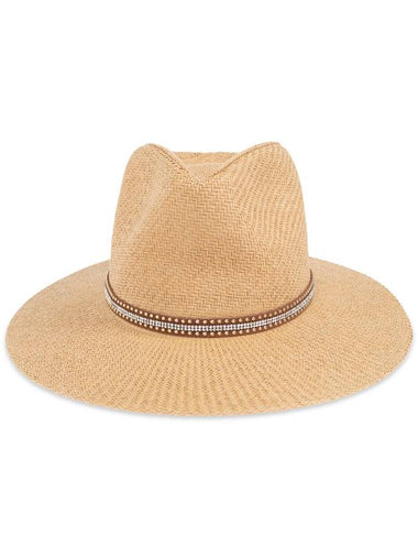 Melissa Odabash Hat With Shimmering Appliqués, Women's, Beige - MELISSA ODABASH - BALAAN 1