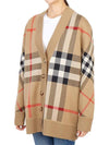 Check Technical Wool Jacquard Cardigan Archive Beige - BURBERRY - BALAAN 3