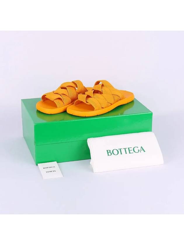 Intrecciato Flat Slippers Tangerine - BOTTEGA VENETA - BALAAN 7