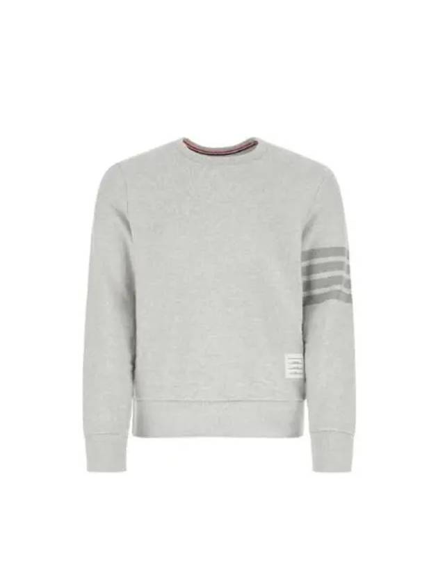 Classic Loopback Terry Tonal 4-Bar Relaxed Fit Crewneck Sweatshirt Pale Grey - THOM BROWNE - BALAAN 2