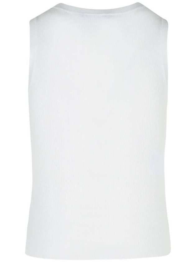 Moschino Jeans White Cotton Tank Top - MOSCHINO - BALAAN 3