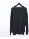 Logo Print Crew Neck Cotton Sweatshirt Black - STONE ISLAND - BALAAN 5