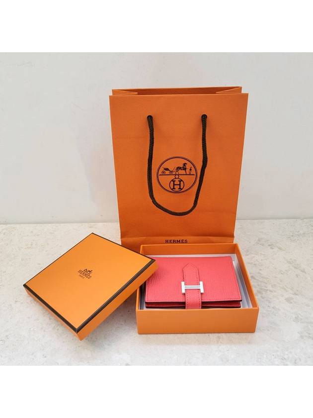 Bearn Card Wallet Rose - HERMES - BALAAN 8