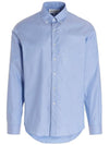 Oxford Button Down Long Sleeve Shirt Blue - MAISON MARGIELA - 1