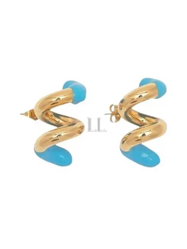 Fusillo Logo Engraved Earrings Sky Blue - SUNNEI - BALAAN 2