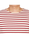 Levant Modern Striped Short Sleeve T-Shirt Red - SAINT JAMES - BALAAN 9