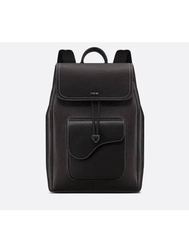 Saddle Grained Calfskin Backpack Black - DIOR - BALAAN 2