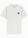 Wappen Logo Patch Short Sleeve T-Shirt Pearl Grey - STONE ISLAND - BALAAN 4