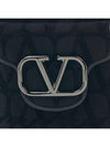 V Logo Toile Iconographe Cross Bag Black - VALENTINO - BALAAN 7