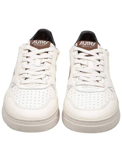 Autry Sneakers Medalist Low In Leather Hammered With Black Heel - AUTRY - BALAAN 2