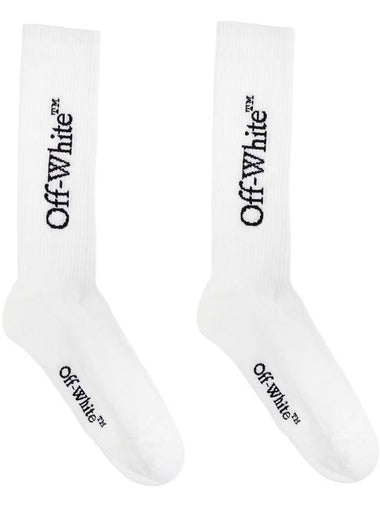 Off-White Logo Cotton Socks - OFF WHITE - BALAAN 1