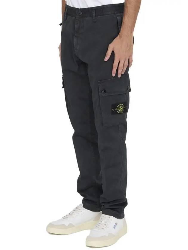 Compass Badge Cargo Straight Pants Black - STONE ISLAND - BALAAN 3