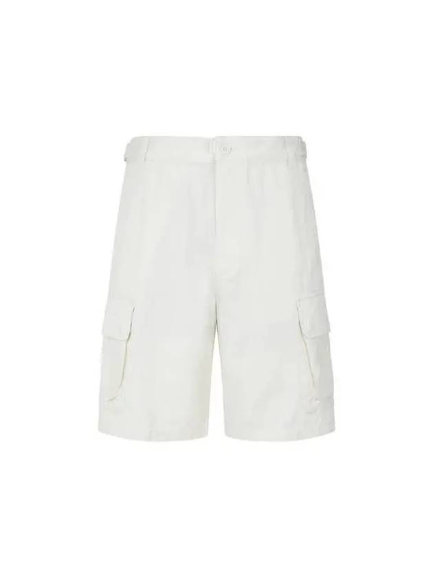 Men s Tab Cotton Cargo Shorts Ivory - DIESEL - BALAAN 1