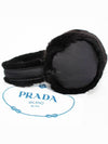 Triangular logo shearling earmuff 9Y1GQD FXF F0990 - PRADA - BALAAN 9