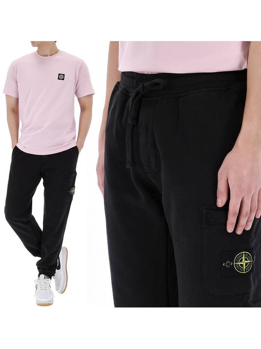 Cotton Fleece Cargo Truck Pants Black - STONE ISLAND - BALAAN 2