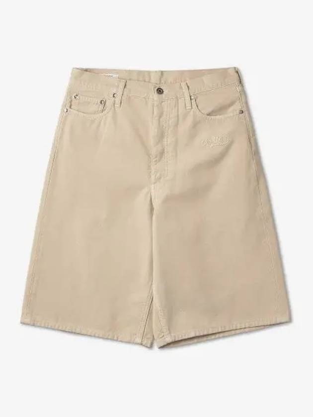 Utility Bermuda Denim Shorts Beige - OFF WHITE - BALAAN 2