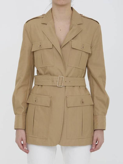 Pacos Belted Long Sleeved Jacket Beige - MAX MARA - BALAAN 2