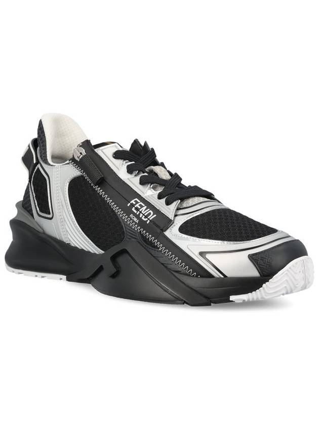 Technical Mesh Running Low-Top Sneakers Black - FENDI - BALAAN 3