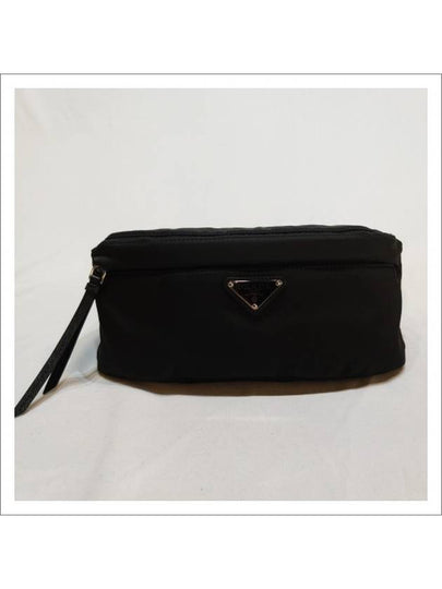 Triangle Logo Re-nylon Belt Bag Black - PRADA - BALAAN 2