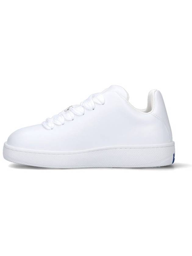 Kids Embossed Logo Leather Sneaker White - BURBERRY - BALAAN 4