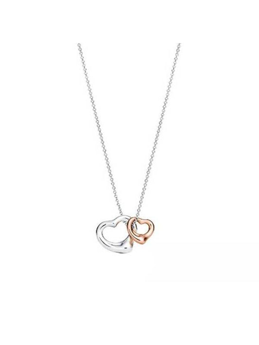 Open Heart Necklace Silver - TIFFANY & CO. - BALAAN.