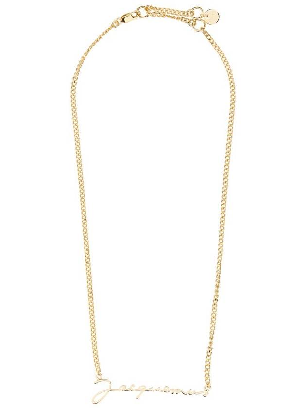 La Chain Signature Logo Chain Necklace Gold - JACQUEMUS - BALAAN 3