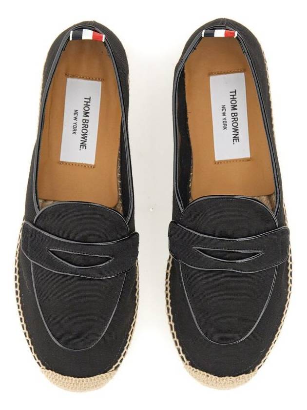 Grosgrain Varsity Penny Loafers Espadrilles Black - THOM BROWNE - BALAAN 6