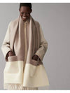 Allumette A Poches Muffler Grey Ivory - HERMES - BALAAN 3