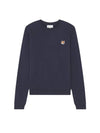 Fox Head Patch Regular Sweatshirt Ink Blue - MAISON KITSUNE - BALAAN 1