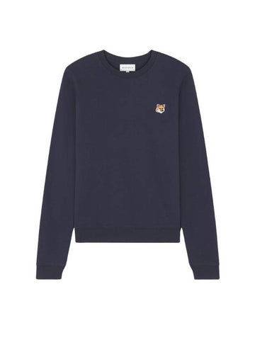 Fox Head Patch Regular Sweatshirt Ink Blue - MAISON KITSUNE - BALAAN 1