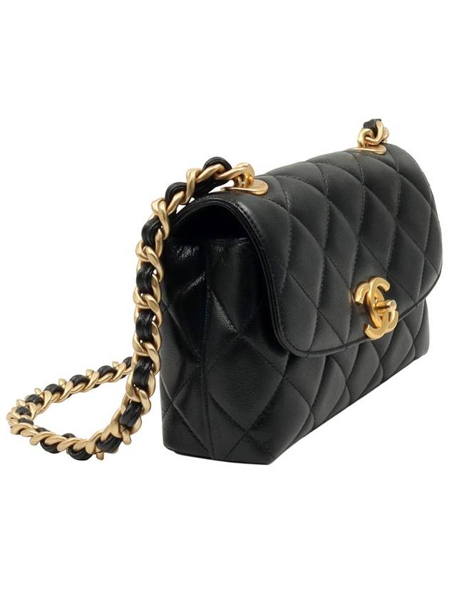 Black caviar gold chain small flap shoulder bag - CHANEL - BALAAN 3