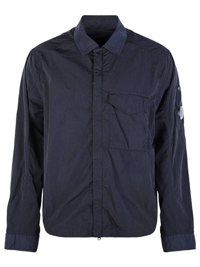 Men's Chrome R Over Shirt Zip Up Jacket Navy - CP COMPANY - BALAAN 2