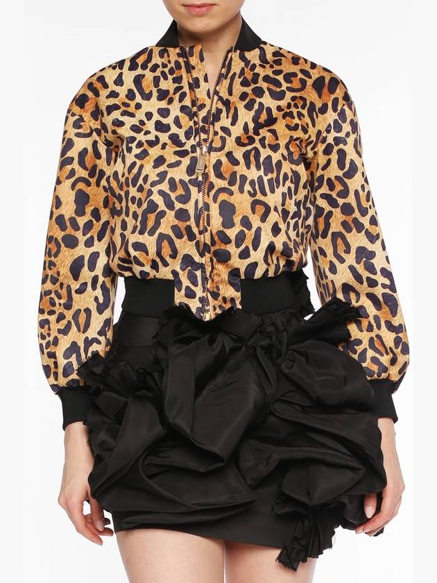 leopard print bomber jacket - DSQUARED2 - BALAAN 1