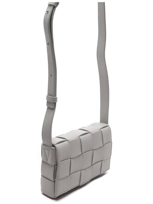 Cassette Intrecciato Small Cross Bag Grey - BOTTEGA VENETA - BALAAN 4