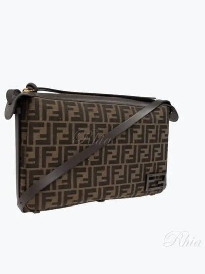 FF Jacquard Shoulder Bag Brown - FENDI - BALAAN 2