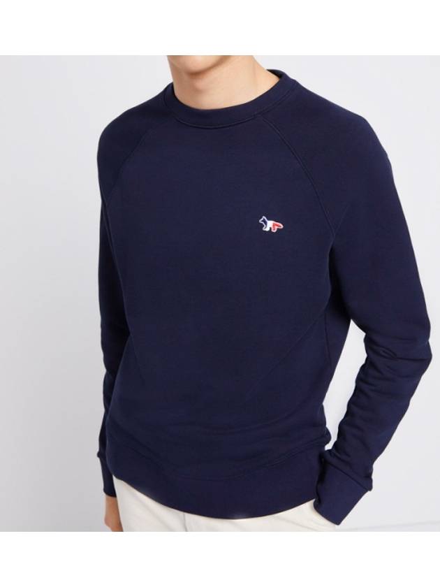 Tricolor Fox Patch Sweatshirt Dark Navy - MAISON KITSUNE - BALAAN 3