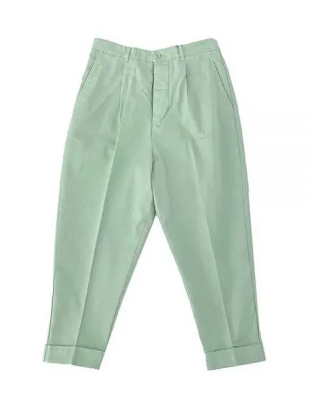 Carrot Pintuck Tapered Straight Pants Green - AMI - BALAAN 2