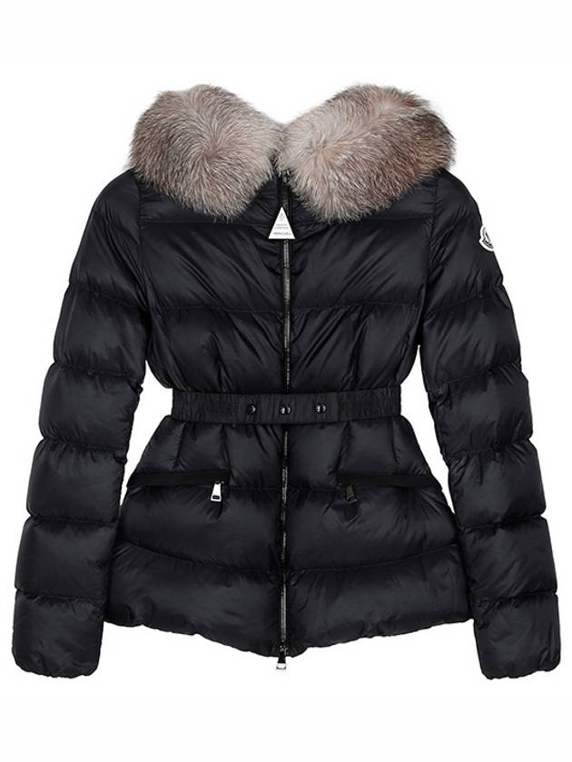 Black Boed Fox Fur Goose Down Jacket 1A00118 5396Q 999 00517 - MONCLER - BALAAN 1