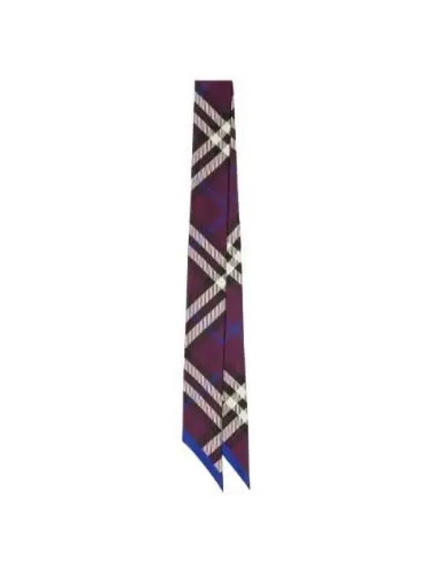 Nova Check Silk Scarf Purple - BURBERRY - BALAAN 2