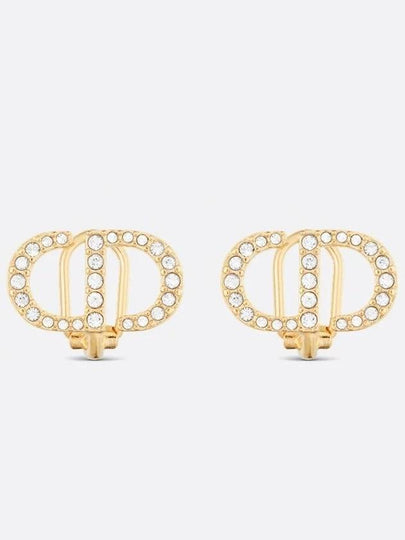 Petit CD Clip Stud Earrings Gold - DIOR - BALAAN 2